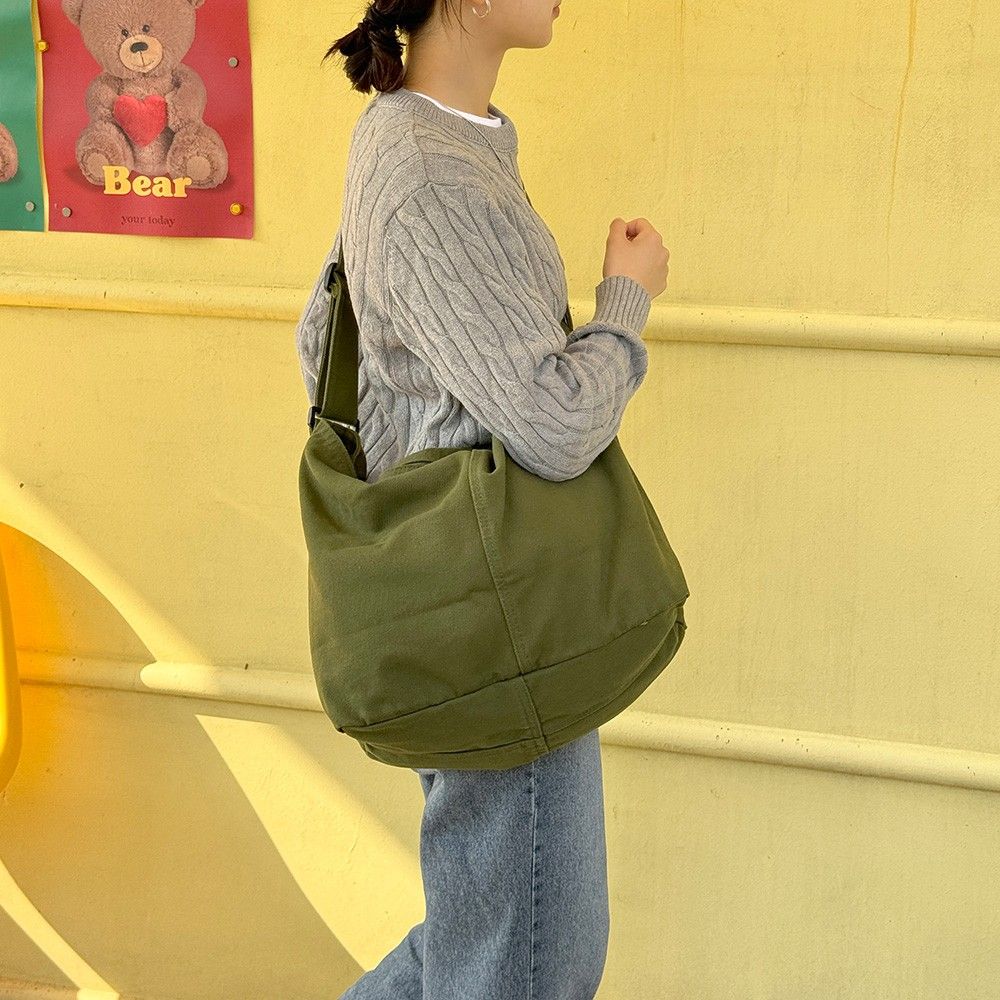 캔버스 중학생 스퀘어 가방 크로스백