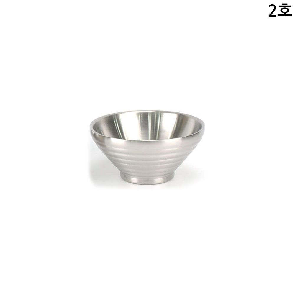18cm 이중 2호 화채 그릇 스테인리스 빙수 볼