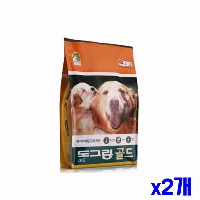 강아지 사료 반려견 강아지간식 2KG x2개 리필 강아지
