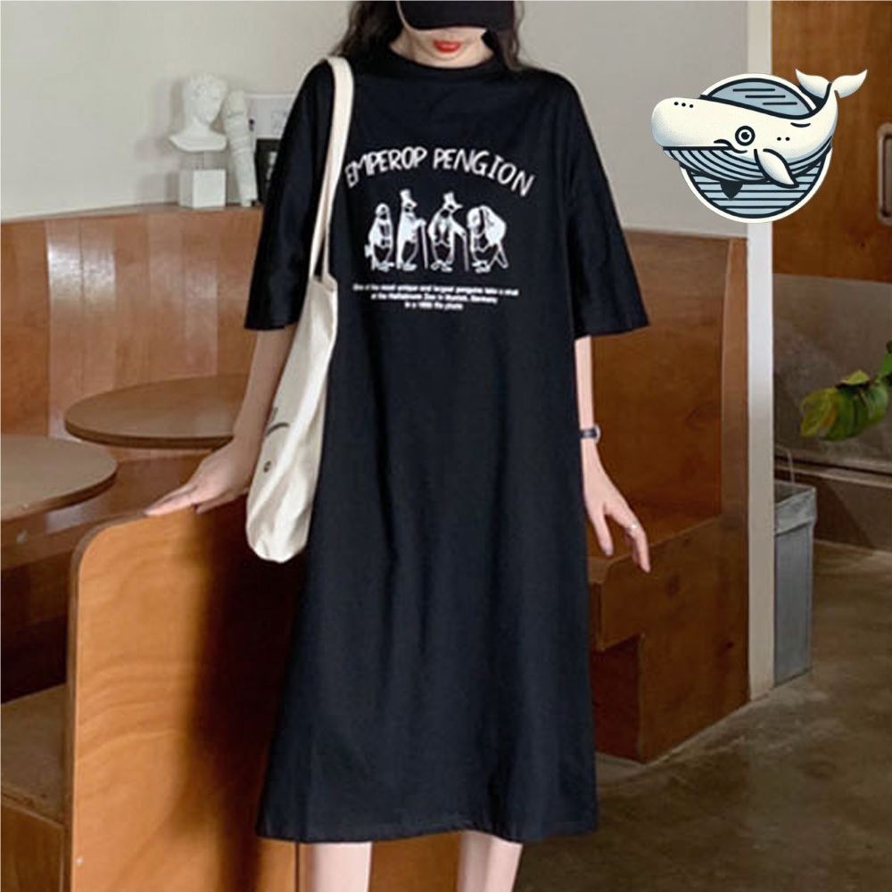 편안한 스포티 원피스 여성용 롱드레스 산책