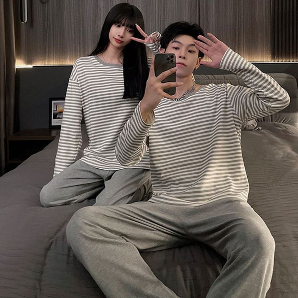 파자마 바지 실내복 커플 요루면 잠옷 홈웨어