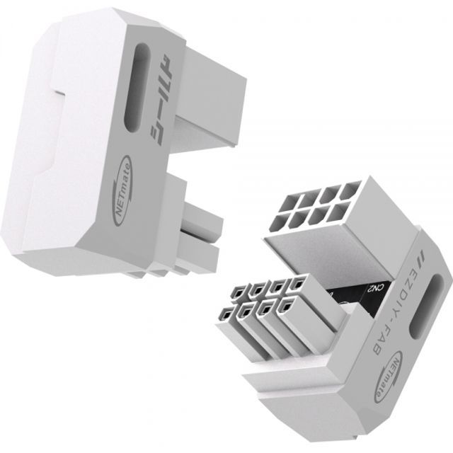 PCI-E 8핀 변환 어댑터 화이트 RVS 180도 2PACK EZDIY