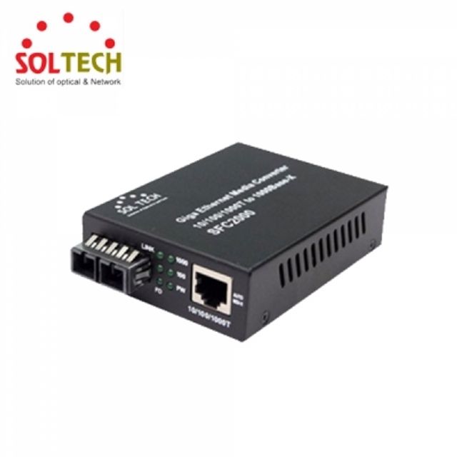 SOLTECH SFC2000-TL40/I 광컨버터 (1000Mbps/SC/싱