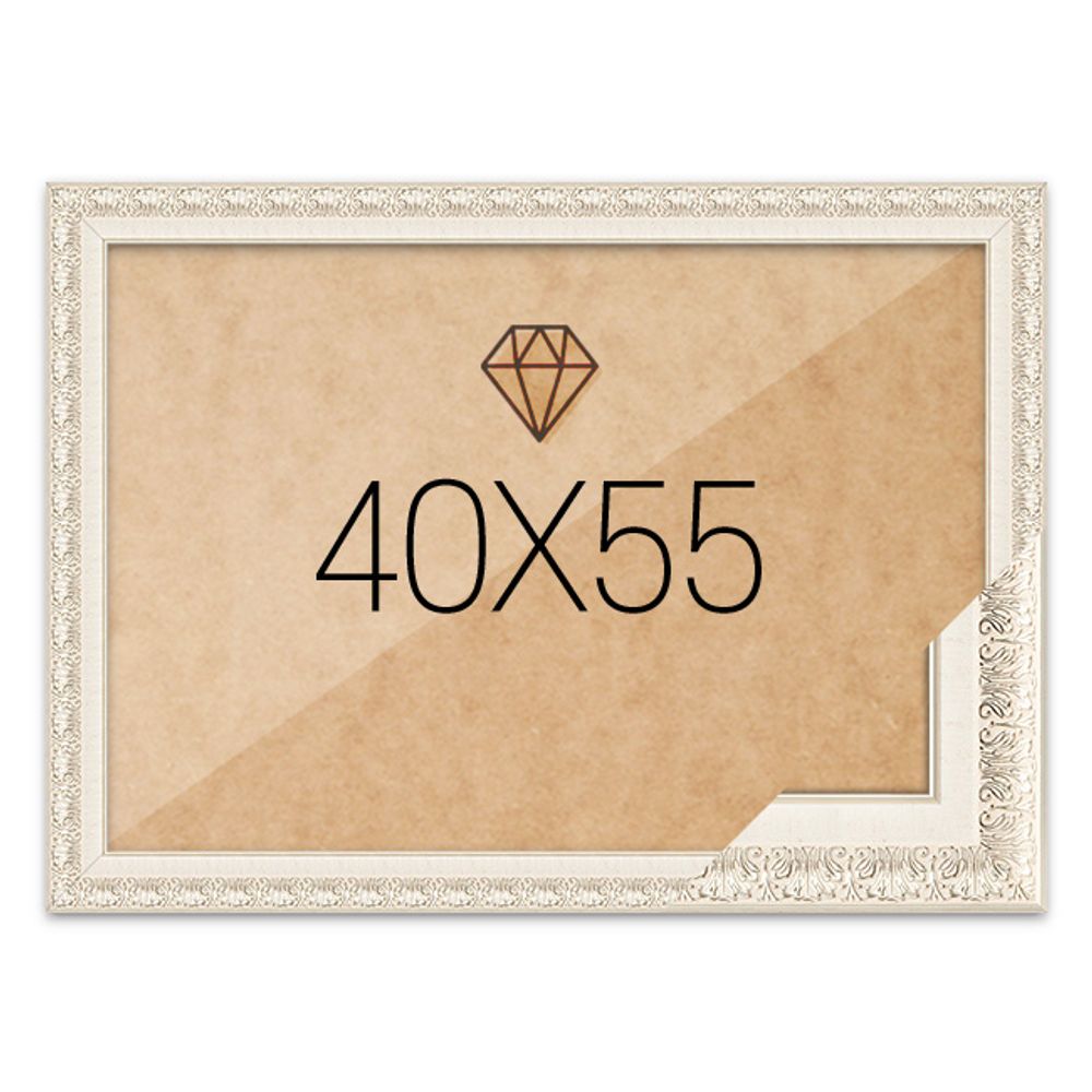 보석십자수액자 40x55 고급형 매트화이트