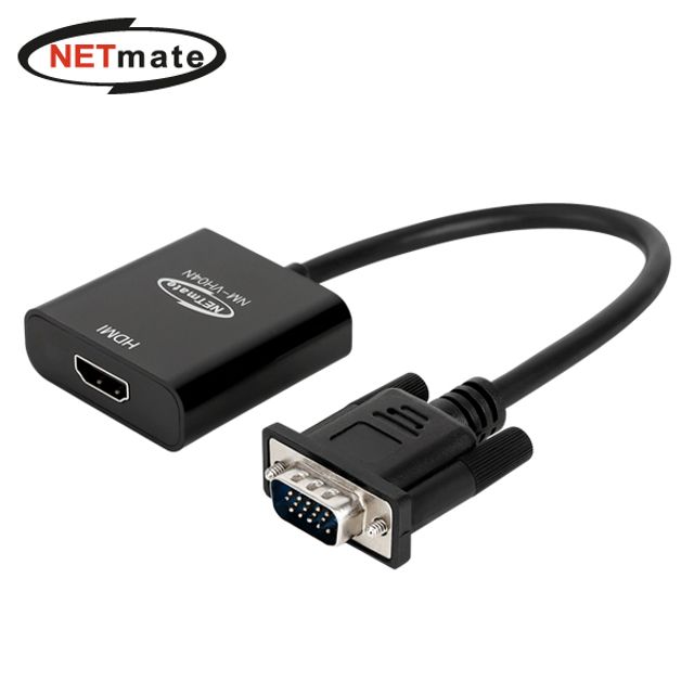 넷메이트 NM-VH04N VGA RGB+Stereo to HDMI 컨버터