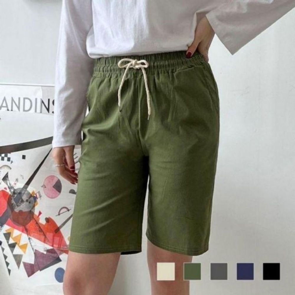 5부 여자 데일리 여성 반바지 클래식 밴딩 여름 마바
