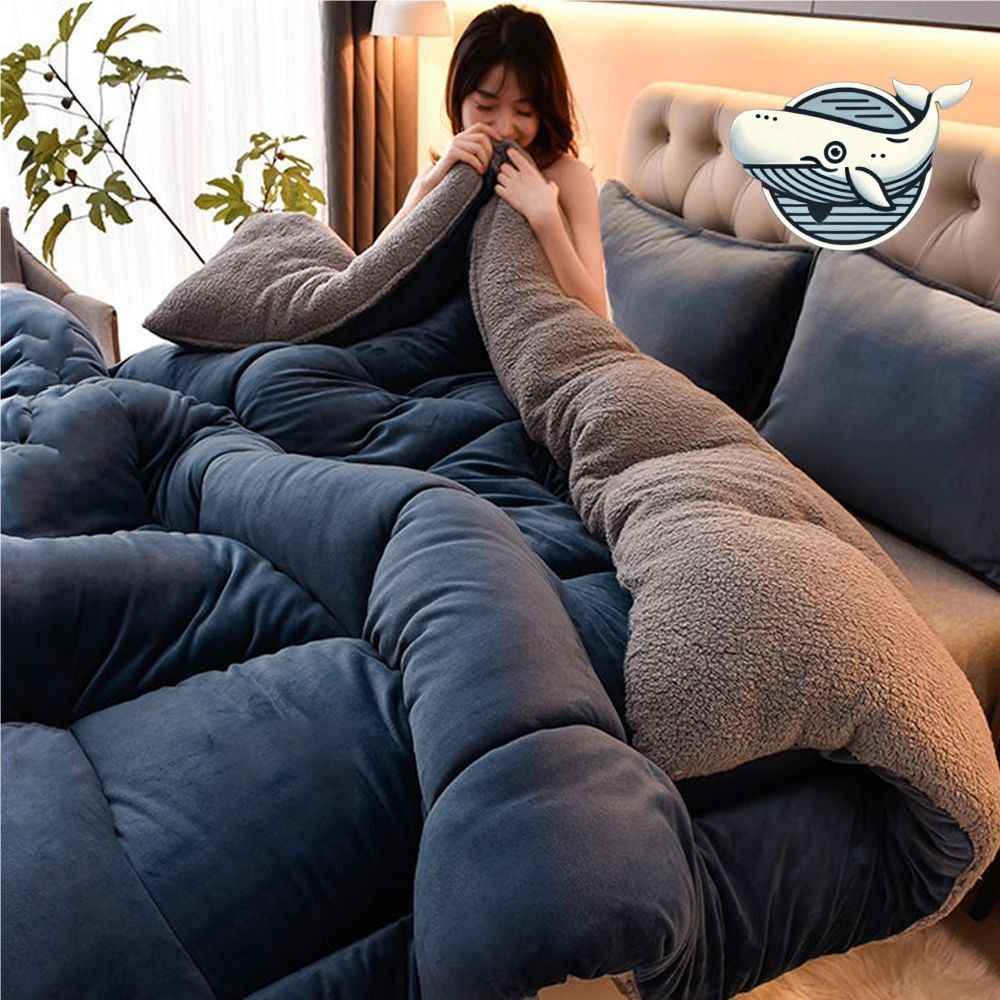 따뜻한 벨벳 차렵이불 겨울 침대용 극세사