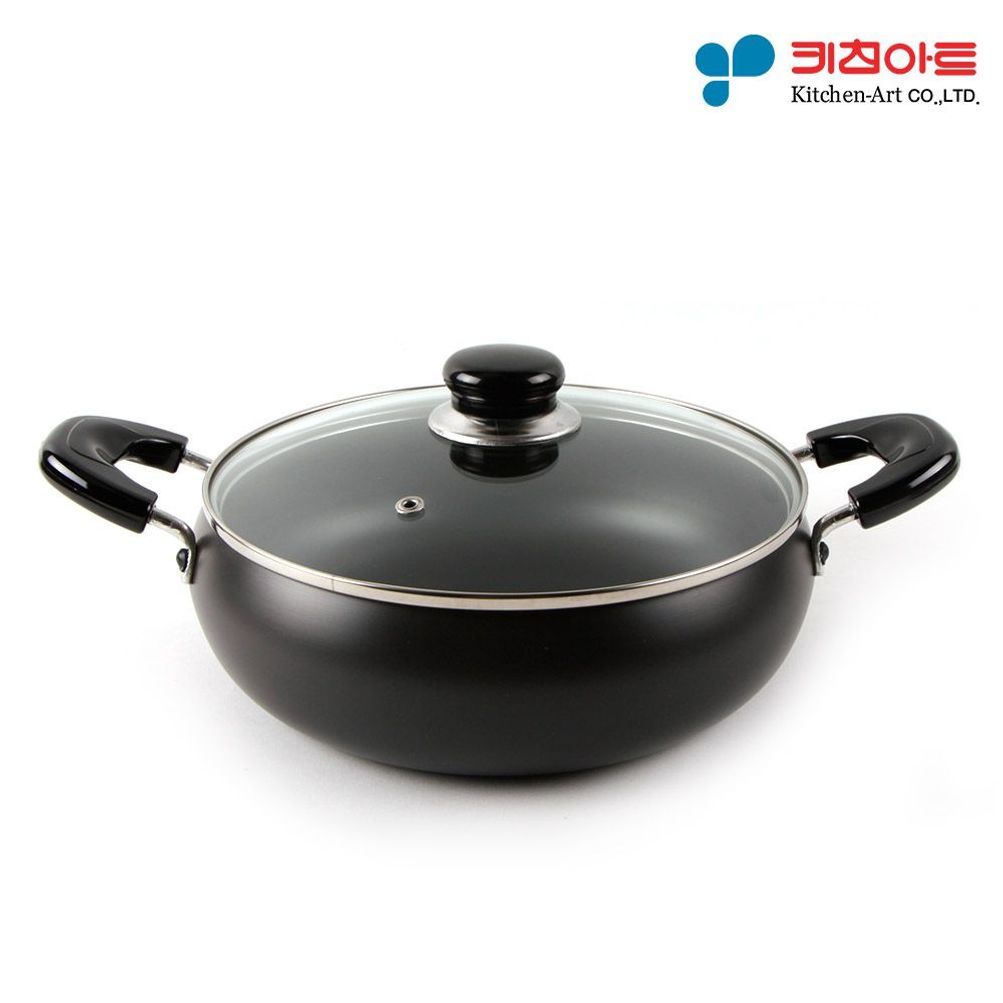 키친아트 쥬노 블랙 경질냄비 전골 26cm 국냄비 찌개