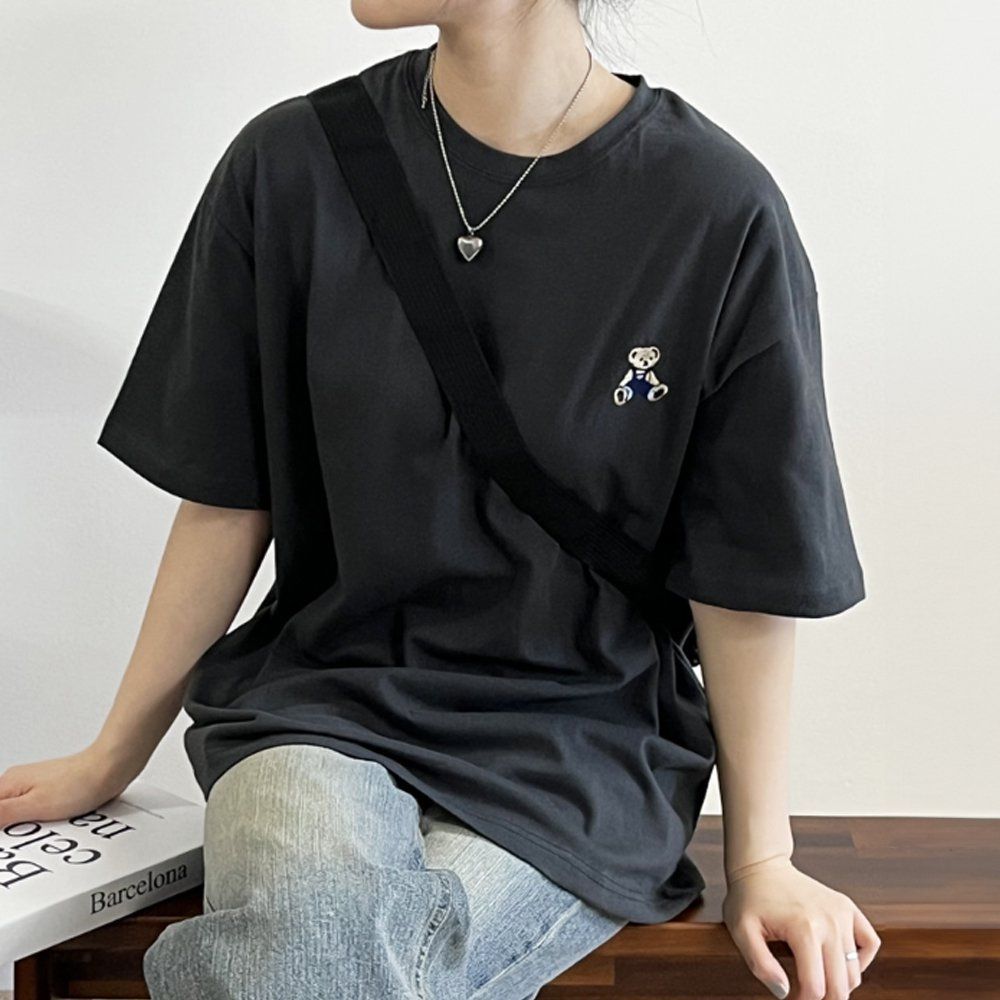 여성 여성면티 루즈핏티셔츠 여성반팔 여름 프린