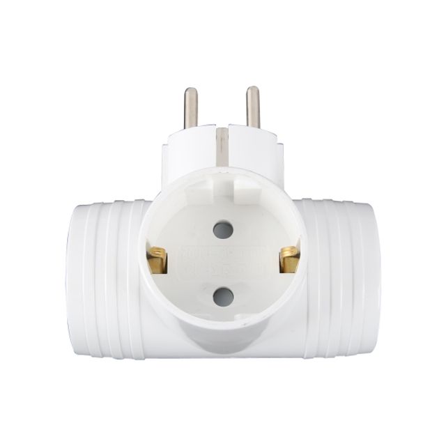 멀티탭/접지3구T형스위치 (10 EA) 15A/250V(비닐포