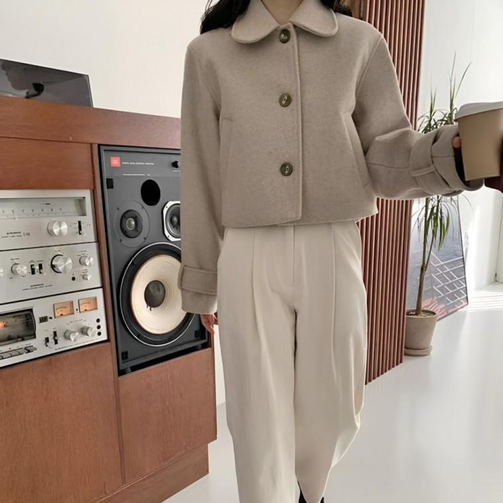 고퀄리티 싱글 기모 숏코트