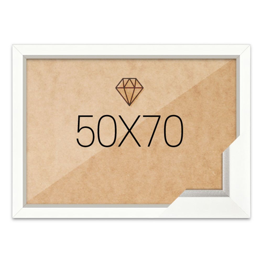 보석십자수액자 50x70 고급형 모던화이트