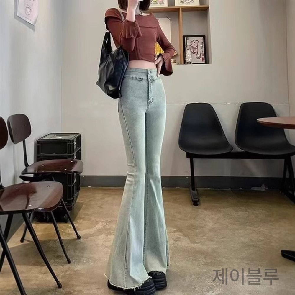 제이블루 빈티지 하이 웨이스트 슬림 라이트 부츠컷