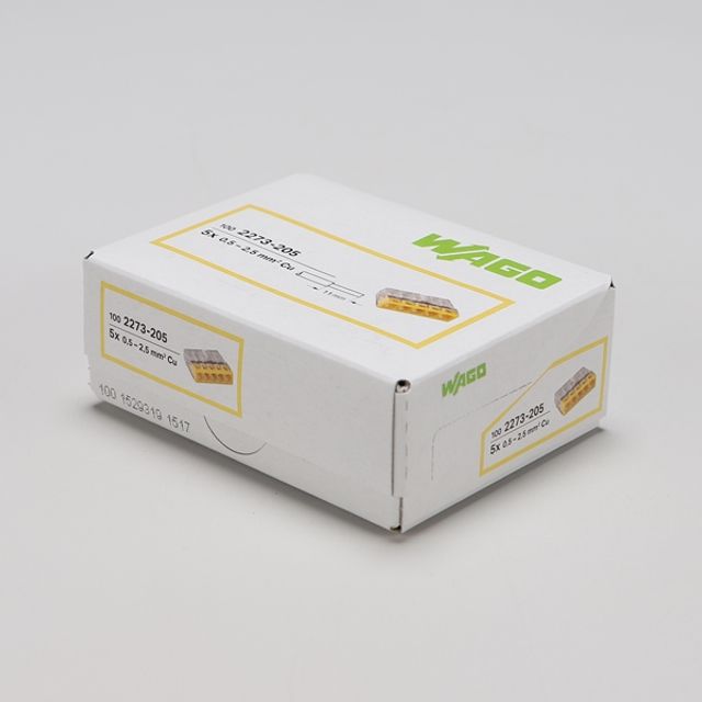 와고 전선 커넥터 2273-205 단선 100개입/BOX판매