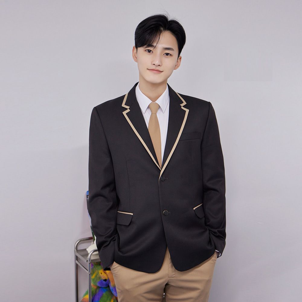 교복몰 베이지라인 브라운 남자 자켓 교복 학생복