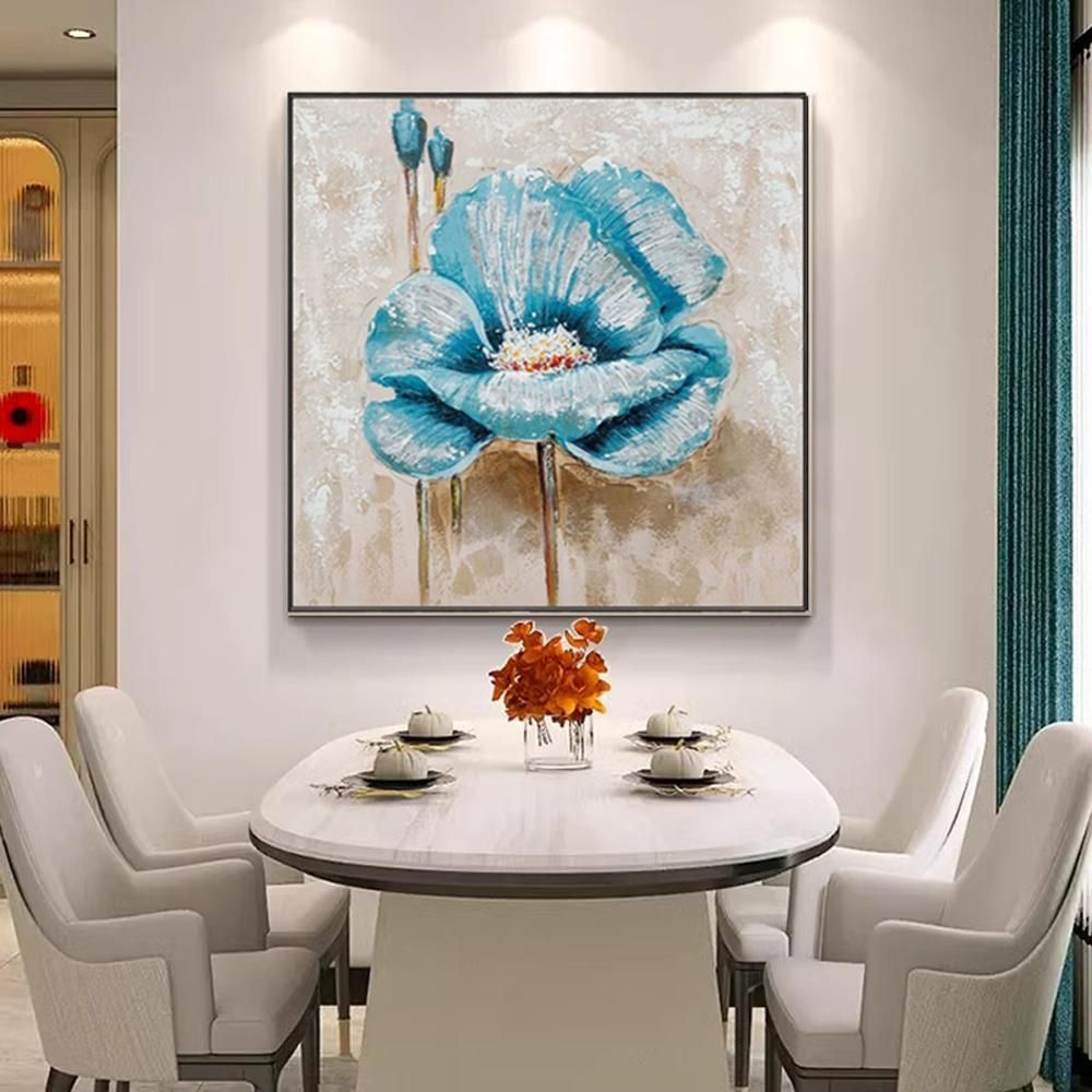 인테리어 3D 플라워 캔버스 아트 프레임 80x80cm