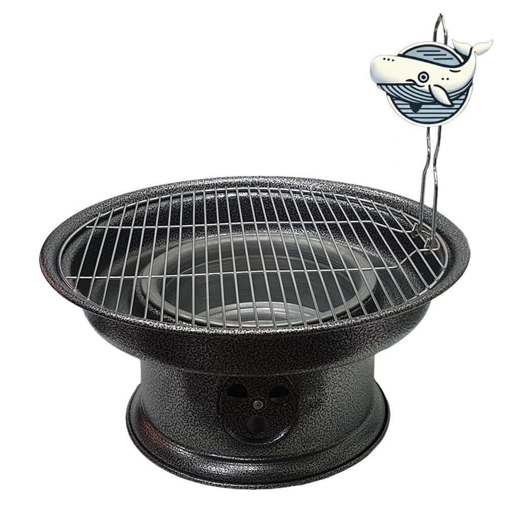 숯불 바베큐 그릴 캠핑용품 물빠짐 원형 바비큐