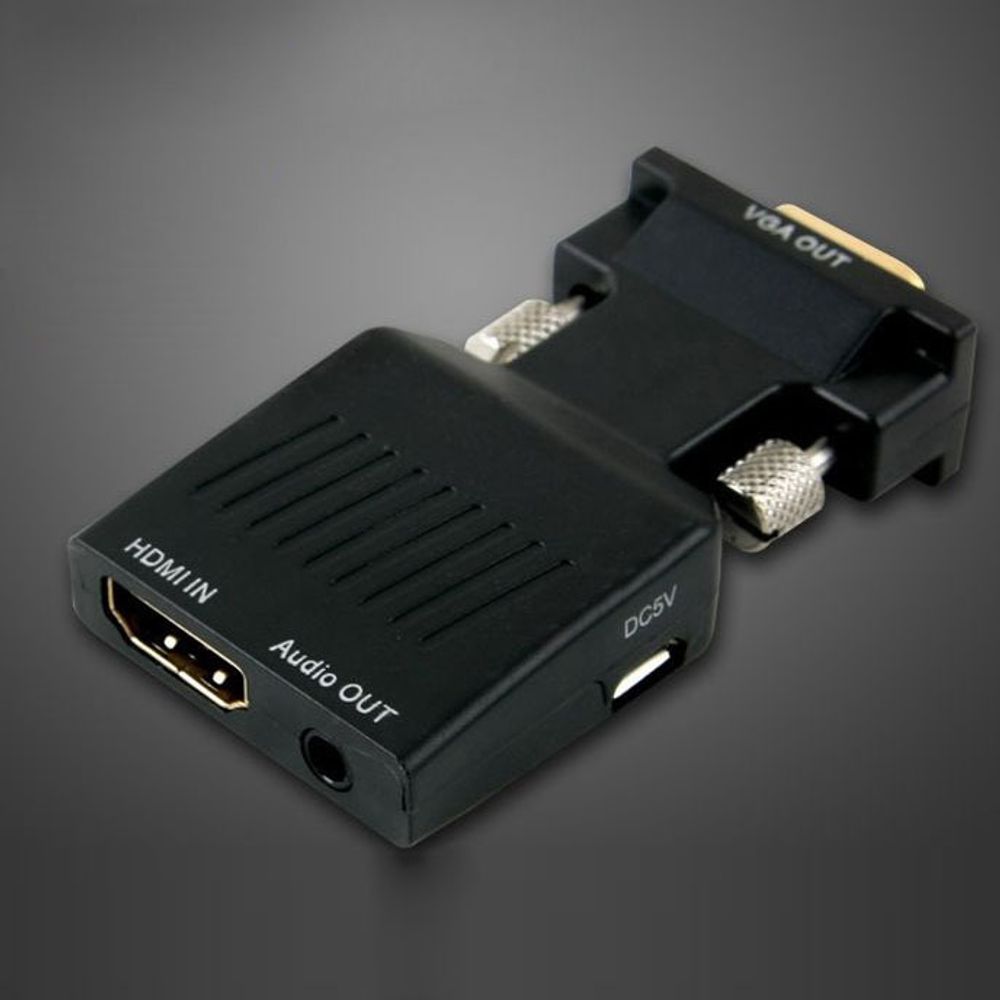 HDMI 컨버터 HDMI to VGA 오디오 지원 젠더