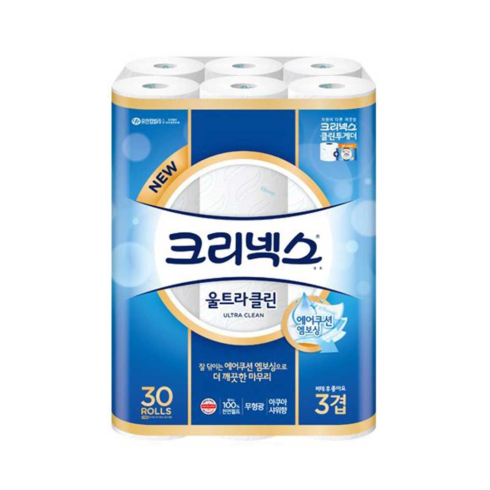 크리넥스 휴지 울트라클린 3겹 30롤