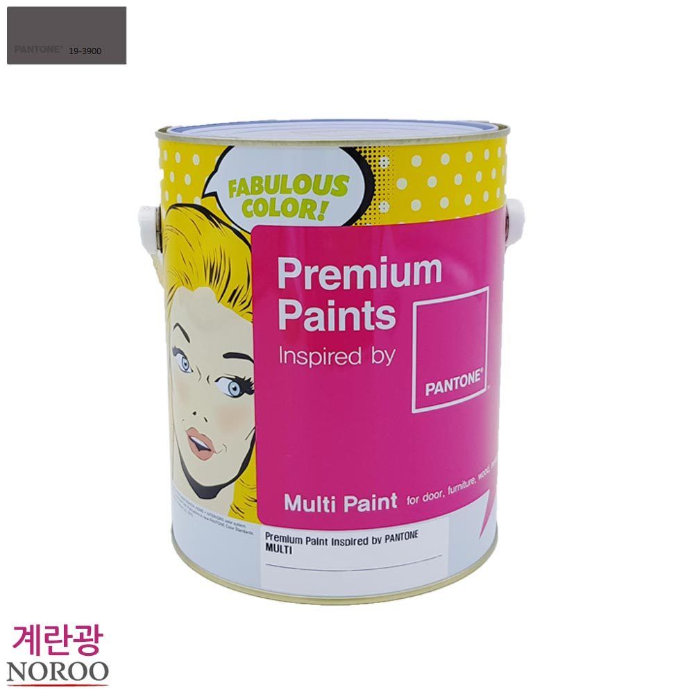 팬톤 멀티용 계란광 수성페인트 4L 회색19-3900