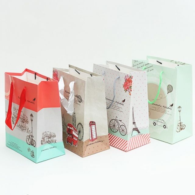 감성 쇼핑백 (대-41x31cm) 10매 랜덤발송
