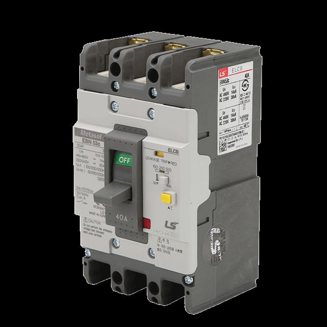누전차단기 분전반용(산업용) EBN 53C 3P 40A 30KA