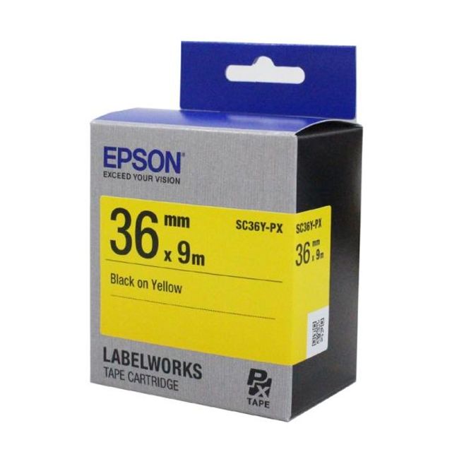 EPSON)라벨프린터리본(SC36Y)노랑/흑문자