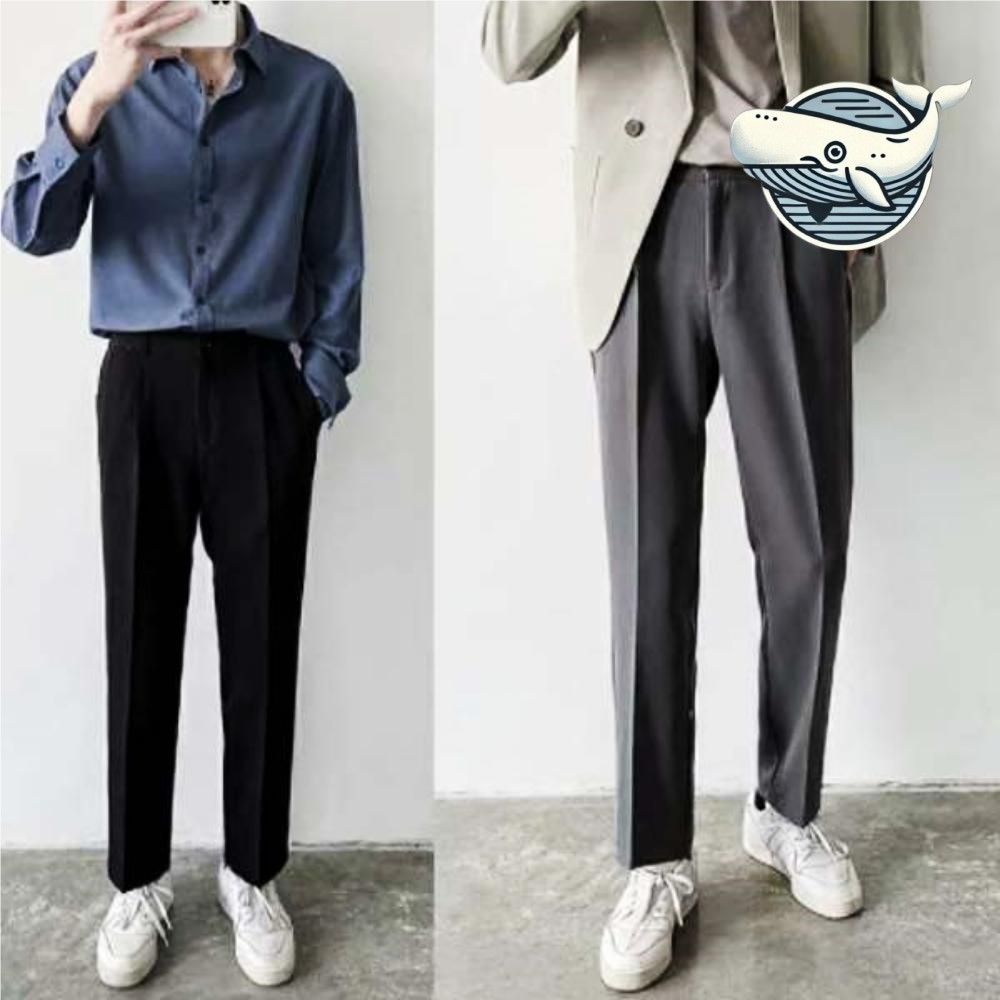 편안한 슬림핏 남성 통바지 실용적인 캐주얼