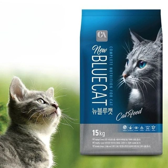 고양이 반려묘 헤어볼 억제 눈건강 영양 사료 15kg