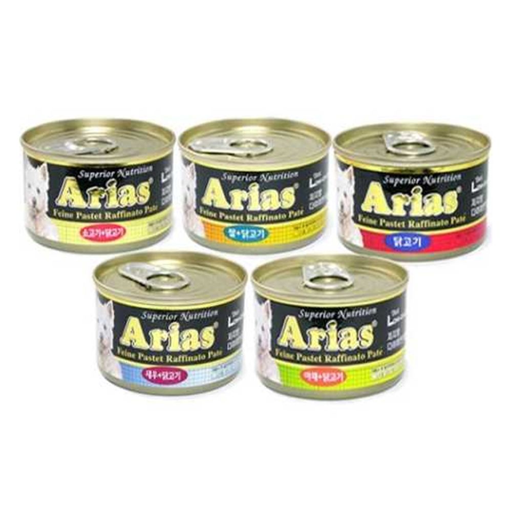아리아스 애견 저칼로리캔 100g 24P 습식 통조림 사료