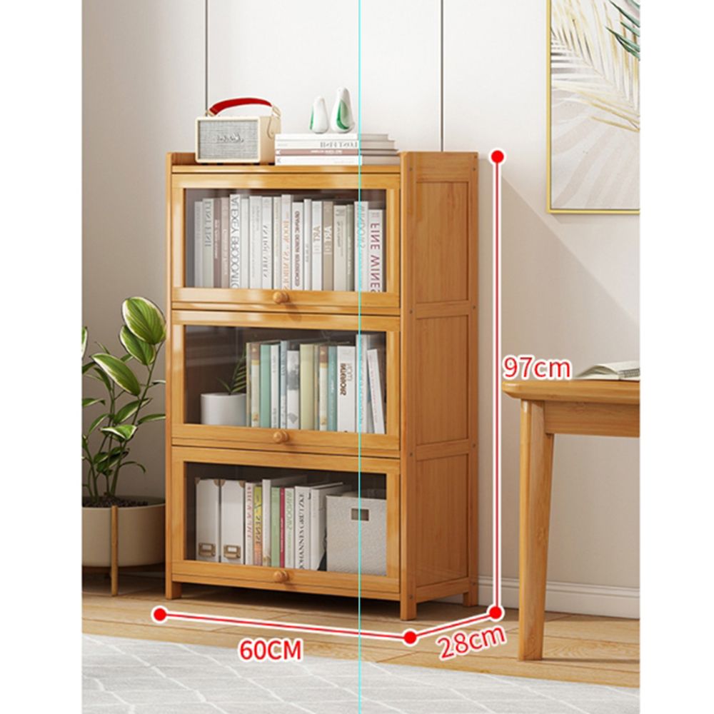 수납장 4단 대나무 우드 60cm 아크릴