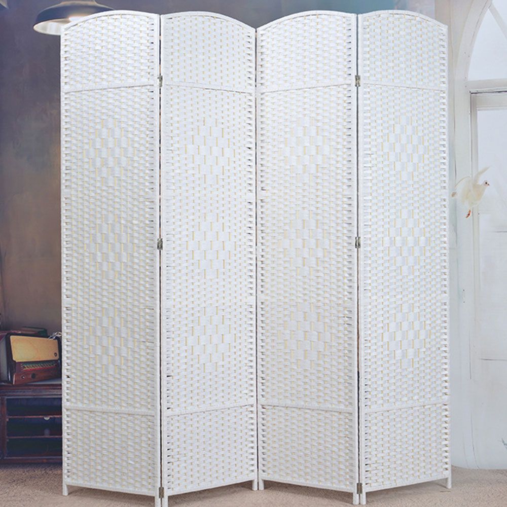 구텐 파티션 라탄 4단 화이트 150cmx160cm