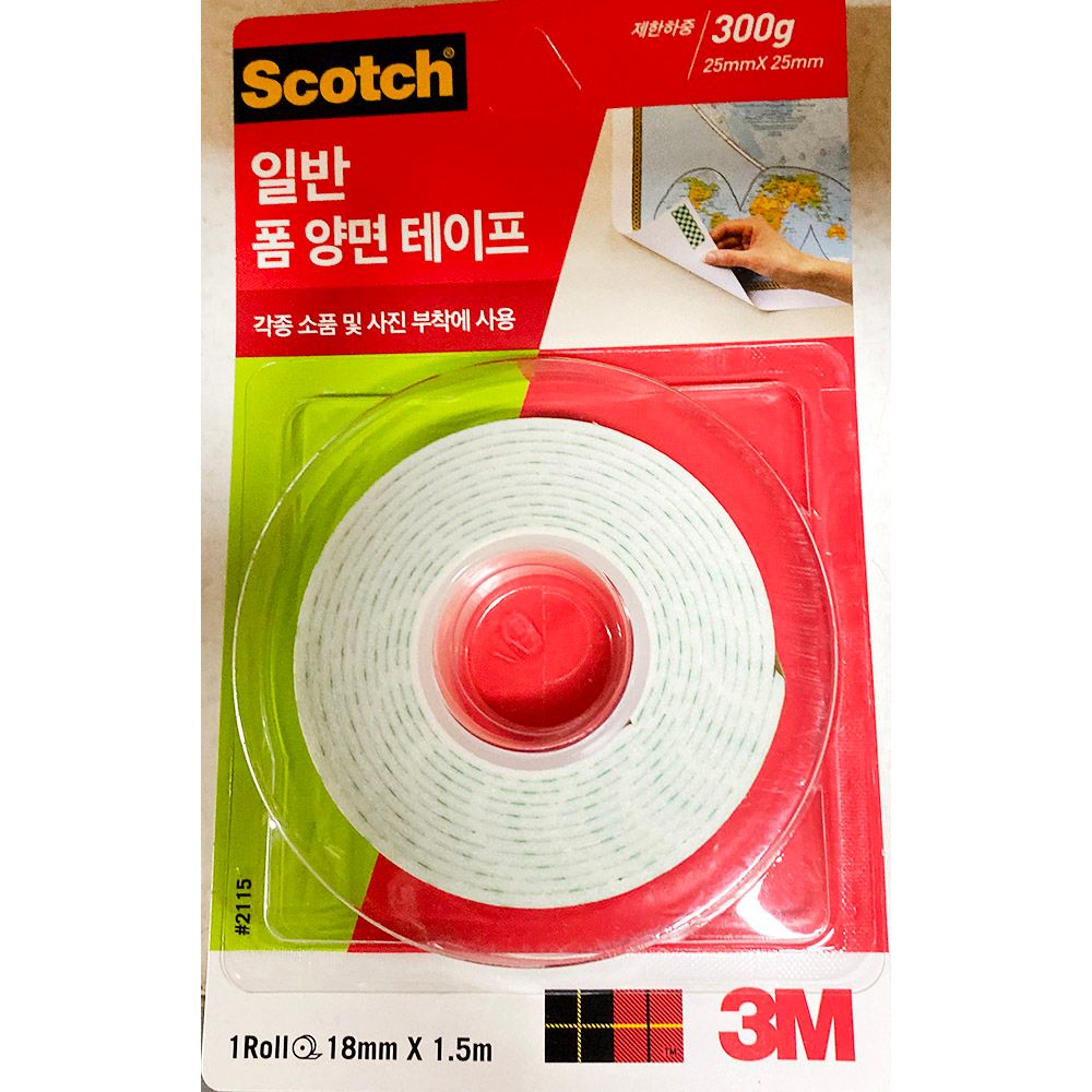 폼 양면 테이프 3M 18mmx1.5m 300g x24개 업소 식당용