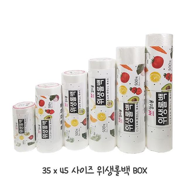 튼튼한 킹스봉 위생 롤백(35x45) 500매x12개 BOX