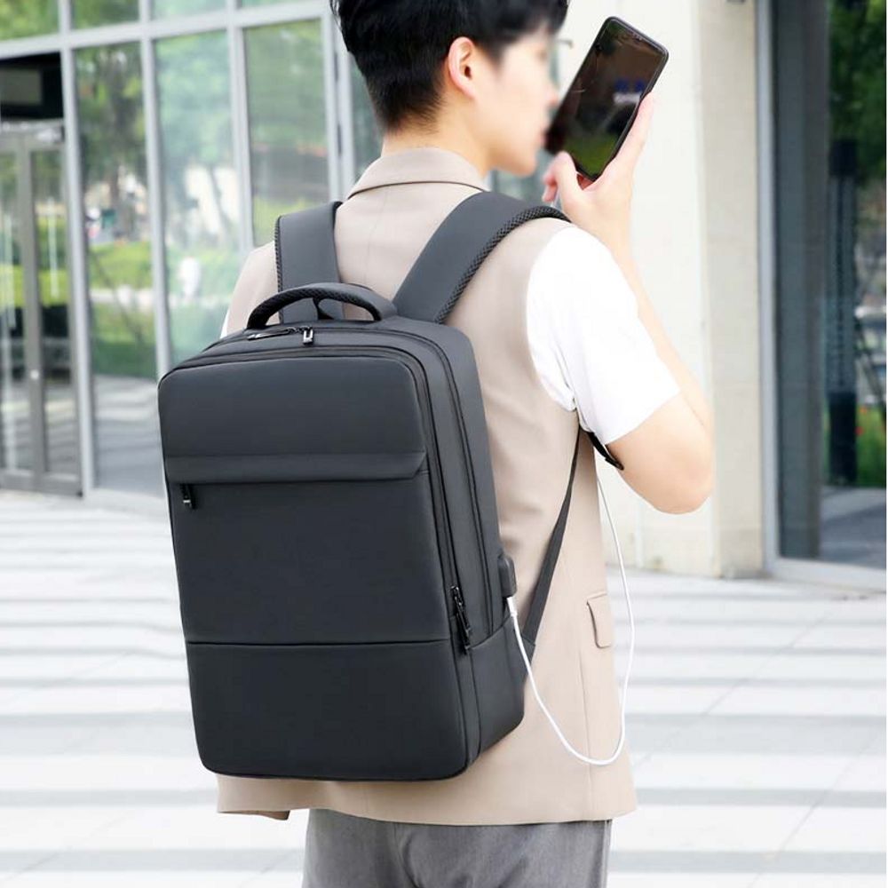 공용 생활방수 코팅원단 USB 충전 학생백팩