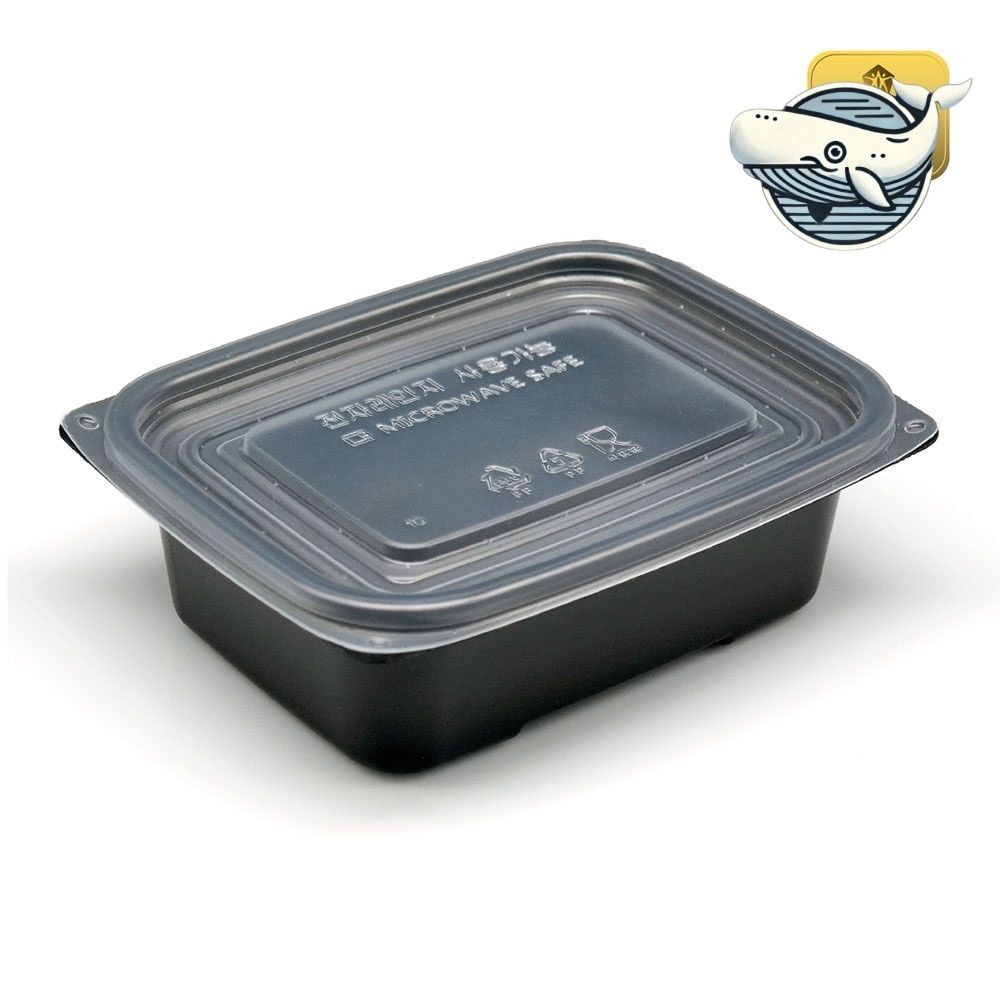 다용도 검정 650ml 100개 일회용 포장