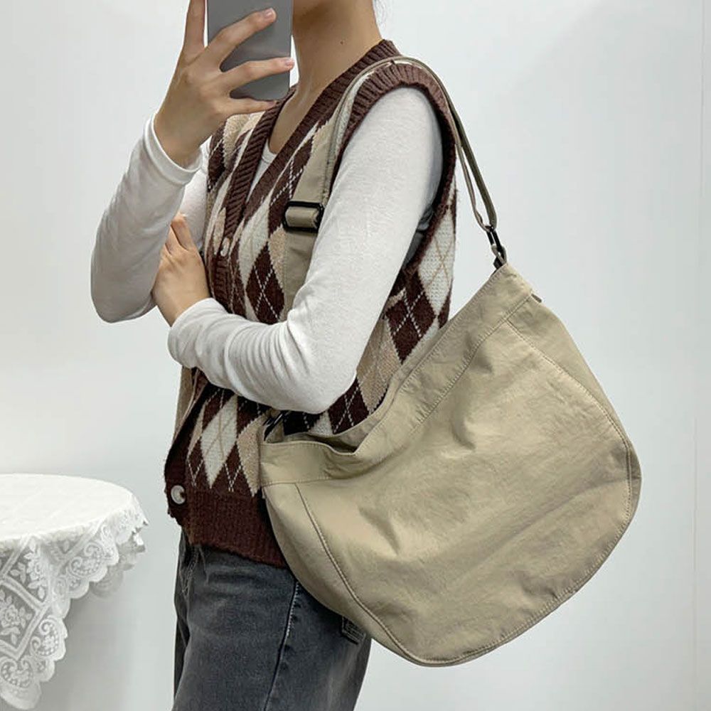 여성 베이직 호보백 데일리 라운드 숄더백 크로스가방