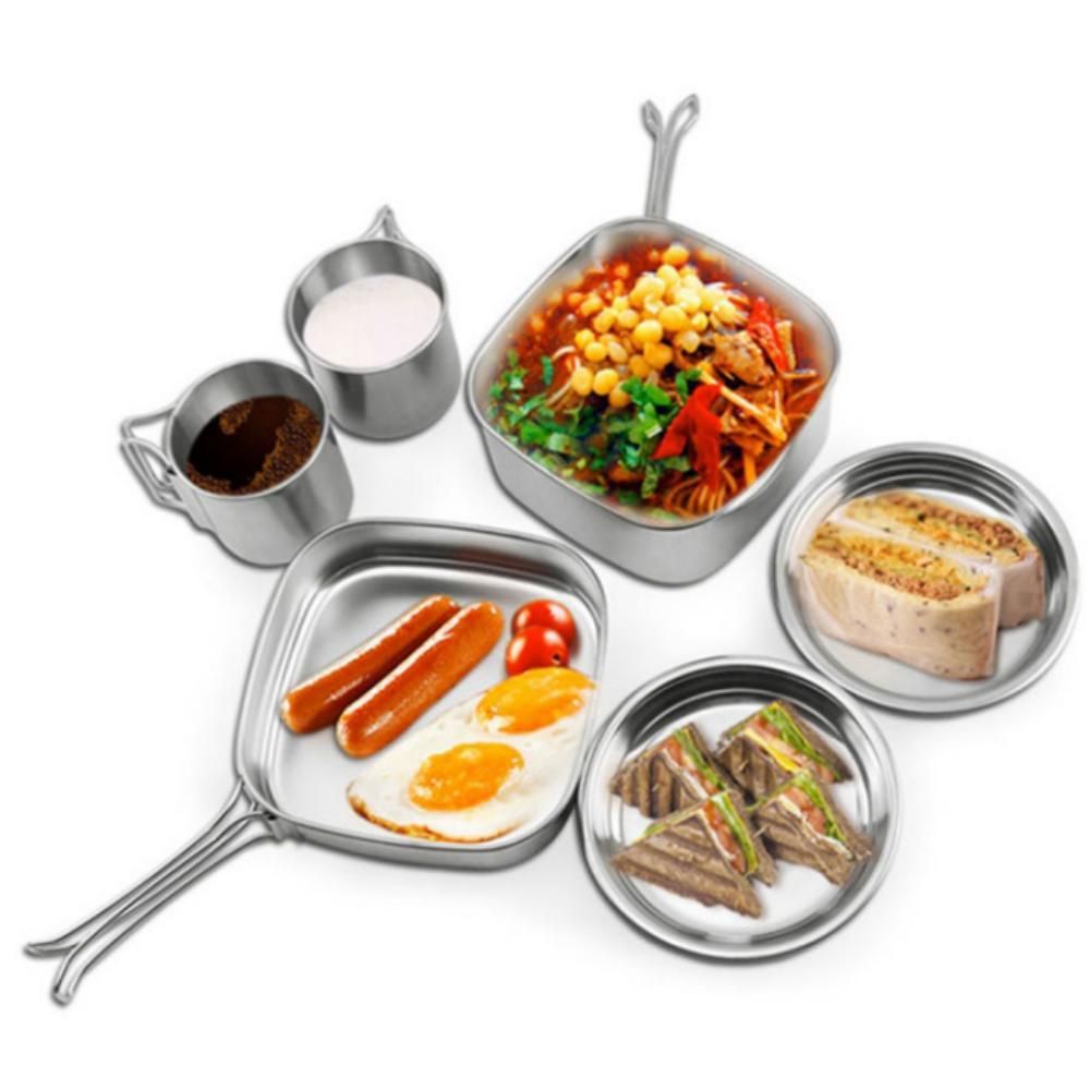 식기 세트 스텐 캠핑 차박 피크닉 요리 휴대용 2인