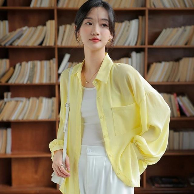 심플 봄 여름 데일리 오피스룩 베이직 버튼 셔츠