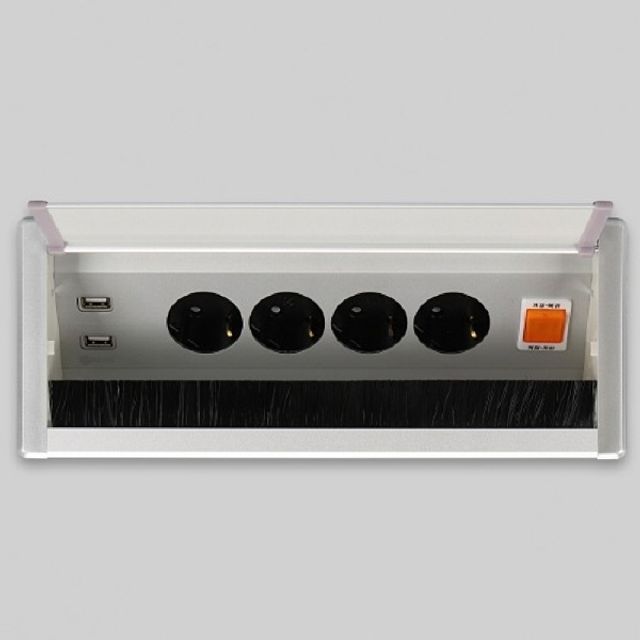 BIS 빌트인 가구 책상 매입 콘센트 BID-402MF 실버