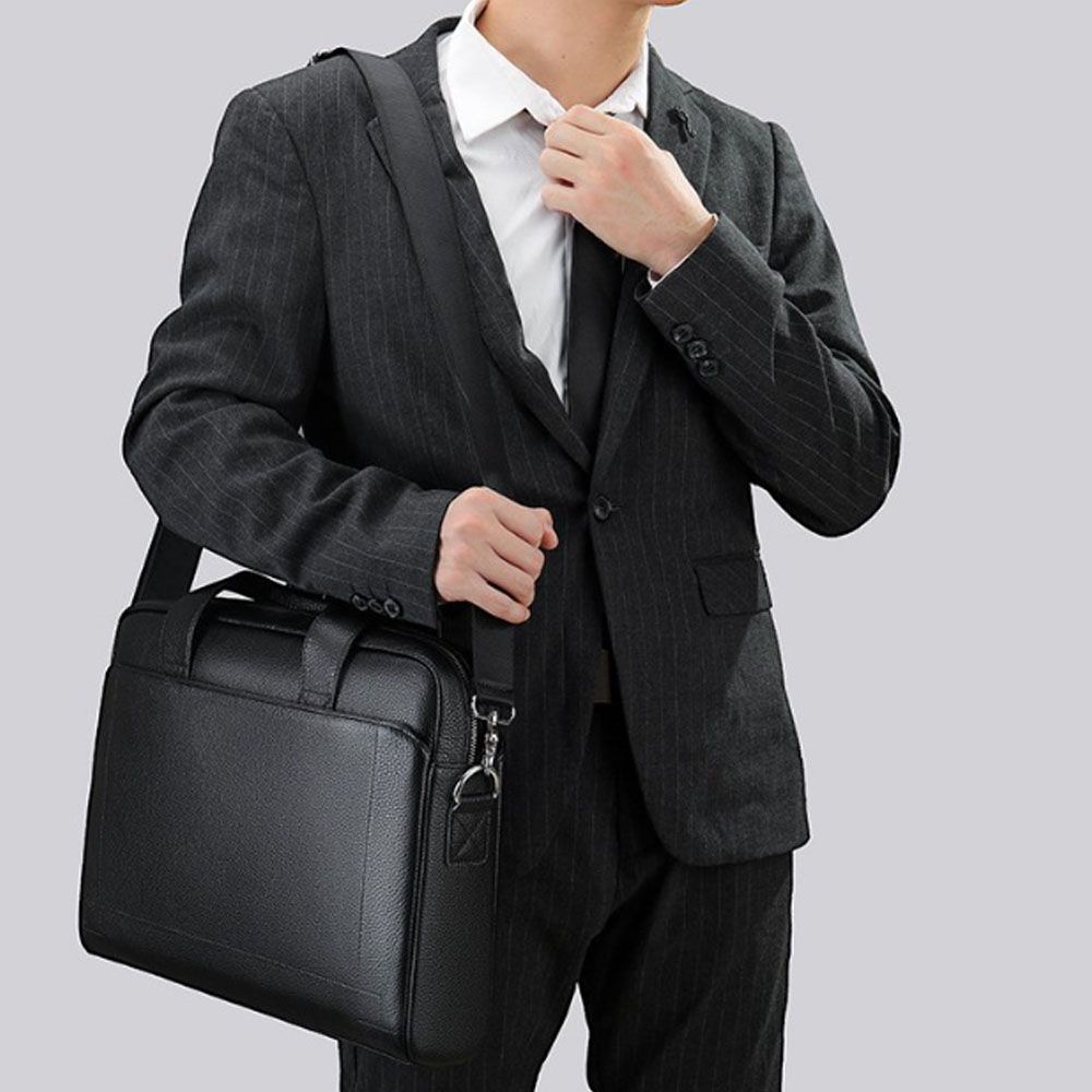 남성 직장인 토트백 노트북 가방 가죽 브리프케이스