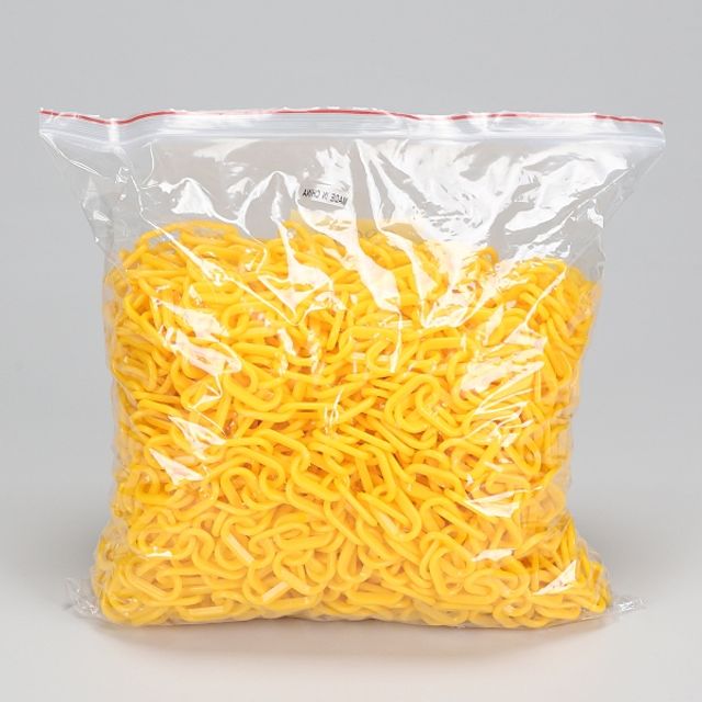 안전장비 플라스틱체인 6mm 노랑 50미터