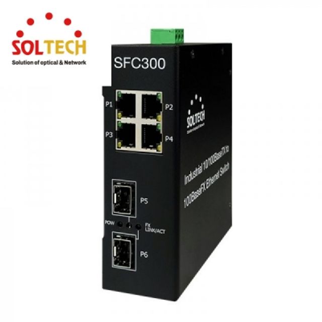 솔텍 SFC300-POE 4+2포트 PoE 스위칭 허브(SFP 2포