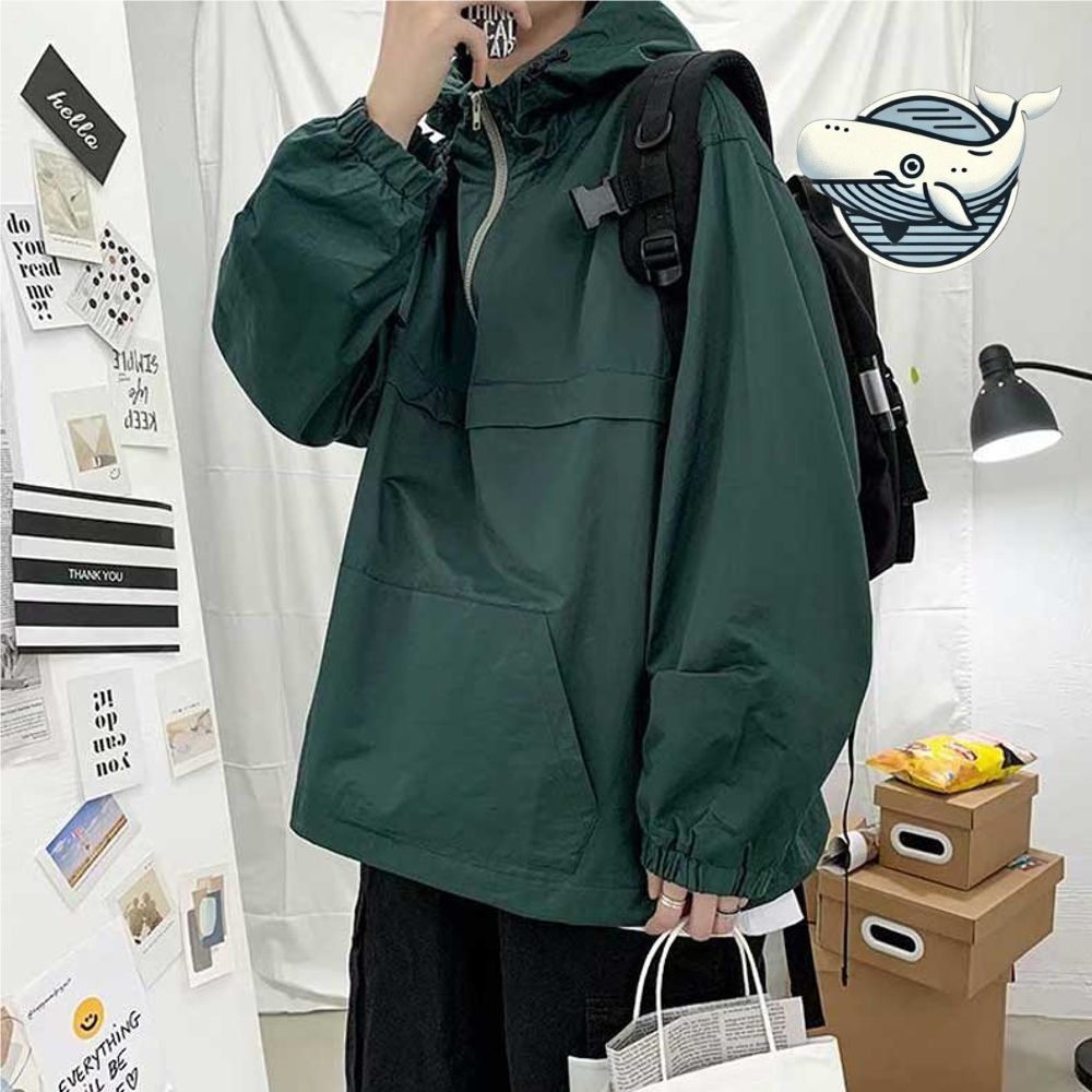가벼운 스트릿 스타일 후드 티셔츠 남자 아노락
