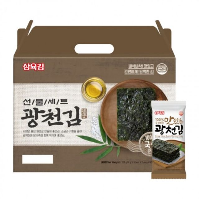 명절선물 삼육김 물 봉 도시락 김 광천김 세트 호