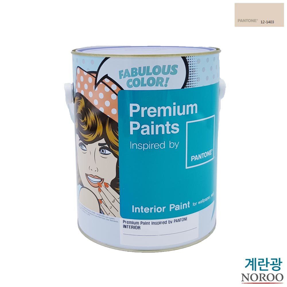 팬톤 내부용 계란광 수성페인트 4L 아이보리12-1403