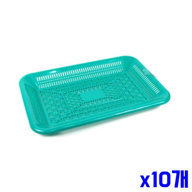 사각 x10개 튼튼한 채반 야채채반 41x27.5x4.2cm 채반
