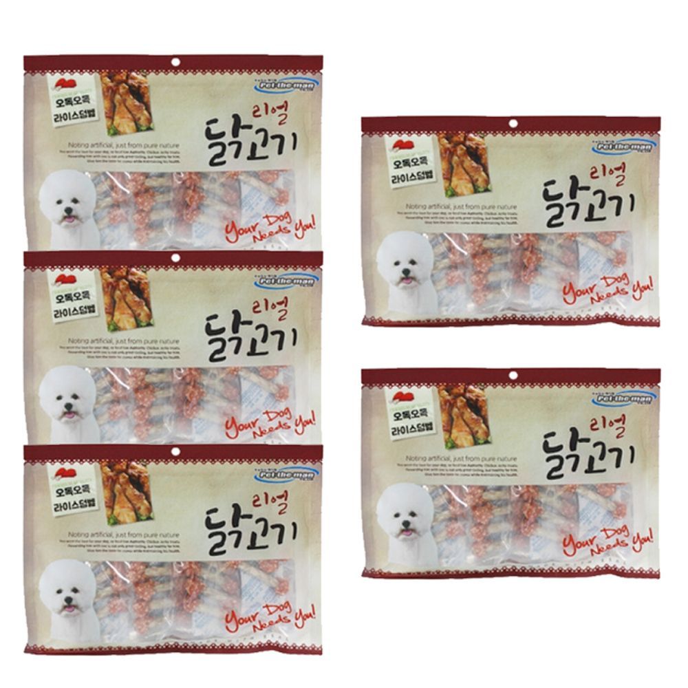 강아지 오독 리얼 일상 쌀덤벨 300g 5P 반려견 육포
