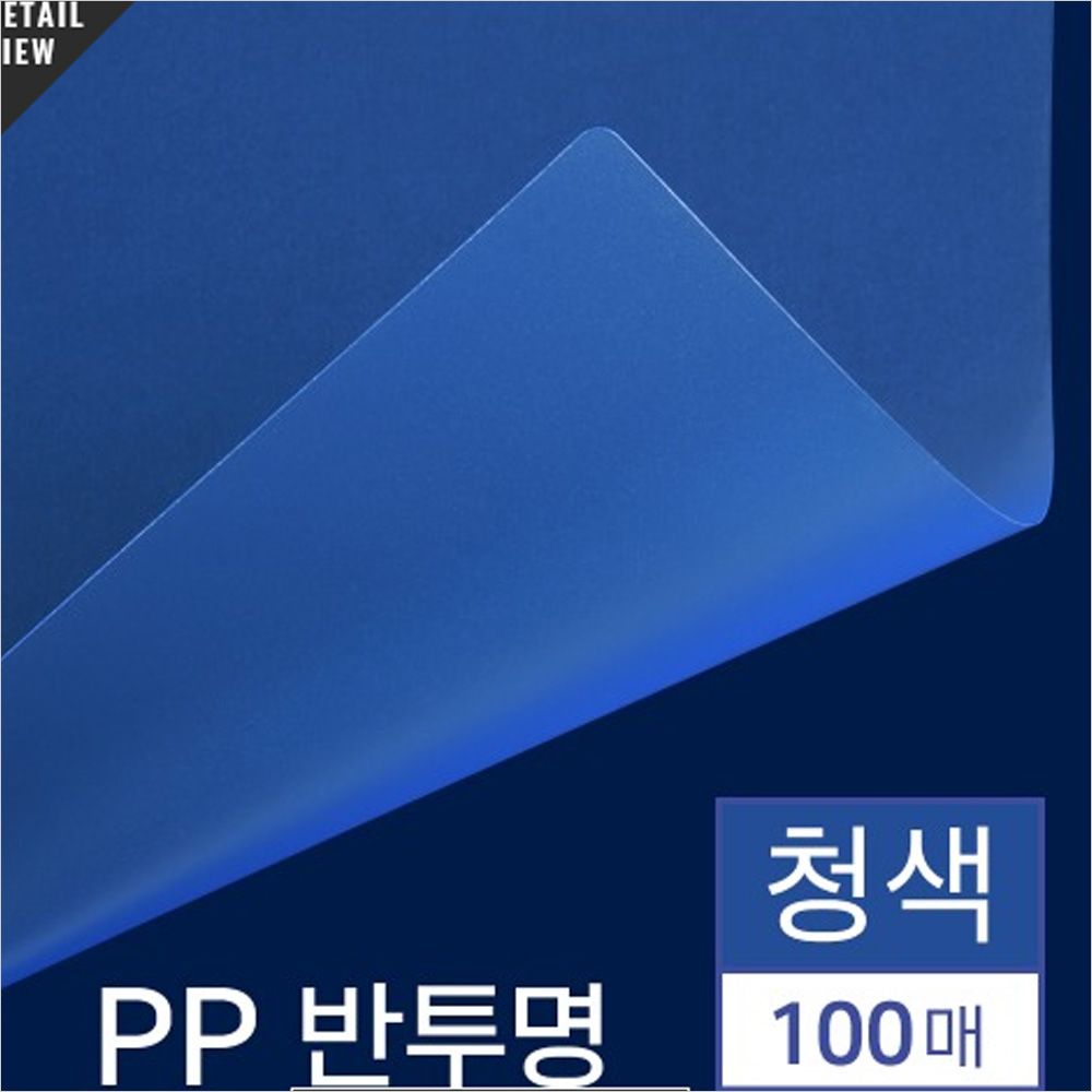 9113223PP표지 반투명 청색 A4 100매