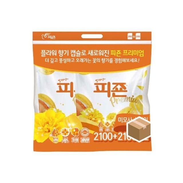 (피죤) 피죤2100ml+2100ml기획(옐로미모사) 박스(4